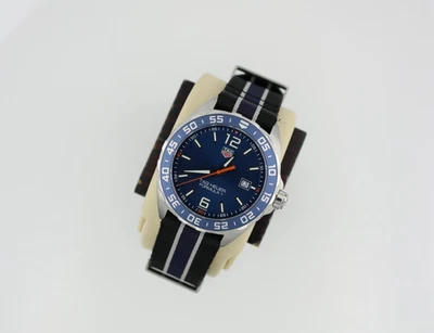 Tag Heuer WAZ1010.FC8197 Mens Formula 1 Watch Blue Orange Gray Silver NATO Strap - Image 1 of 4