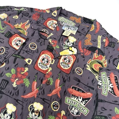 Camisa De Colección BIG DOGS XL Para Hombre Estampado Completo Gris Abotonada S/S Chill & Gill Bear Foto 1 de 4