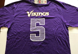 NWT-NFL~ MINNESOTA VIKINGS #5 SHIRT (L) - Picture 1 of 3