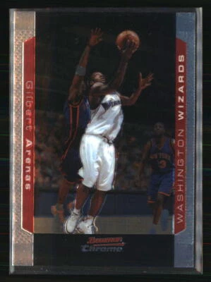 Tarjeta de baloncesto Gilbert Arenas 2004-05 Bowman cromada #43 Foto 1 de 2