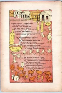 ANIMAL CRACKER TOWN*FISHING*PLAY HOOKEY*1900*FRISBIE*BANDIT MOUSE TALES*LITHO - Picture 1 of 2