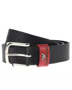 Cinturón Emporio Armani Cuero ITALIA Hombre Negro Y4S198 YDD4G 83365 Talla 110 OFERTA - Imagen 1 de 11