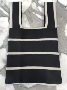 ISSEY MIYAKE SMALL STRETCH BLACK AND WHITE HAND BAG SAMPLE NEW UNIQUE RARE - Bild 1 von 7