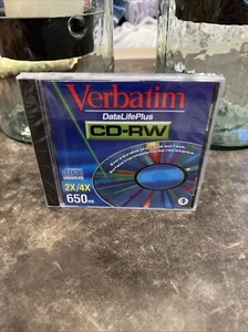 VERBATIM CD-RW 650MB 2X/4X  Compact Disc Rewritable NEW - Picture 1 of 2