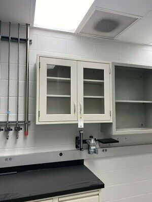 3' Overhead Lab Casework Cabinet W/ Swinging Glass Doors • 280$