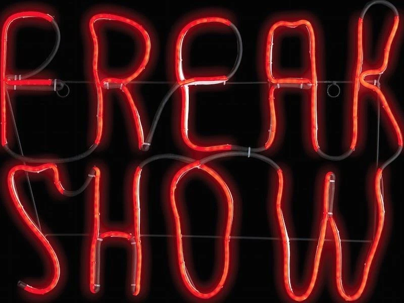Freak Show Neon Light LED Sign Halloween Haunted House Prop Glo Carnival Circus - Image 1 of 1