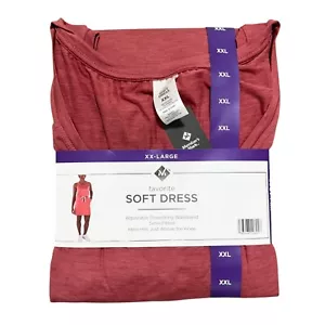 Members Mark Womens Size XXL Red Favorite Soft Tank Drawstring Dress NWT - Picture 1 of 7
