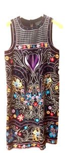 Maeve Anthropologie Embroidered Sleeveless Sheath Dress Size 2 XS (2/4) - Picture 1 of 6