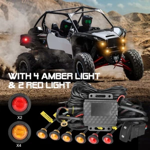 ATV/UTV Turn Signal Kit Side by Side Blinker Pre-Wired for Kawasaki Golf Cart - Foto 1 di 13