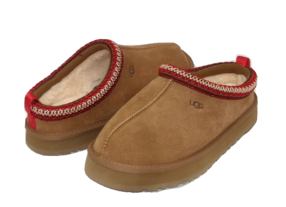 UGG Size 6 Unisex Kids Tazz Slippers - Chestnut (1143776K)