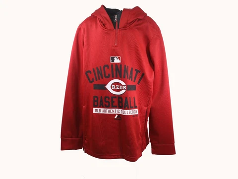 Cincinnati Reds MLB Genuine Kids Youth Size Athletic Hooded Sweatshirt New Cover