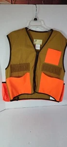 Vintage American Field Hunting Vest Beige Orange Size Large WPL 6784 - Picture 1 of 6