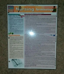 BarCharts Nursing Terminology Basic definition QuickStudy Guide Academic outline - Imagen 1 de 2