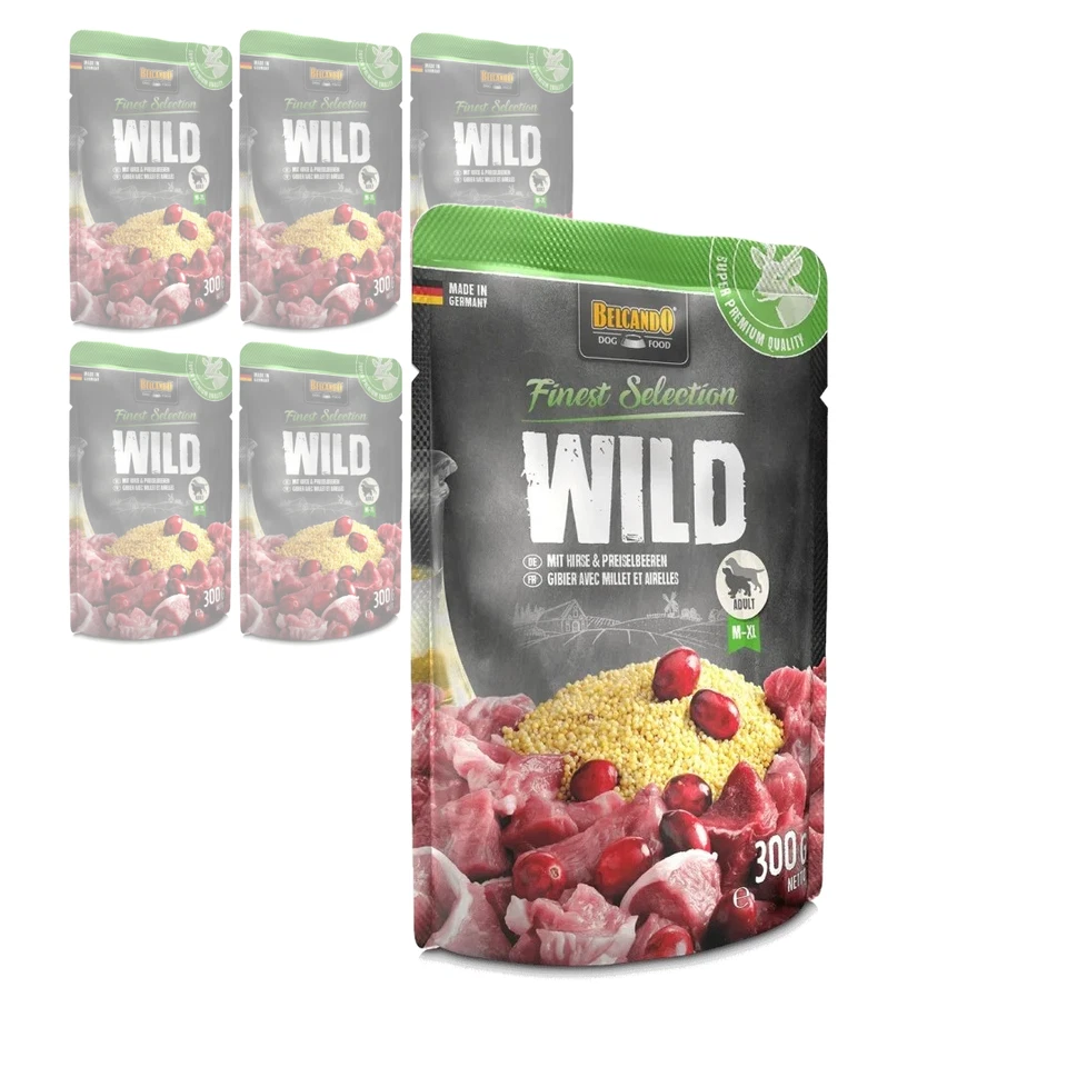 BELCANDO Wild mit Hirse & Preiselbeeren 6x300g Hundefutter Hund Futter nass
