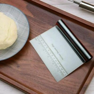 1 Pc Pizza Dough Scraper Cutter Pastry Cake Stainless Steel Divider Dough Knife - Picture 1 of 10