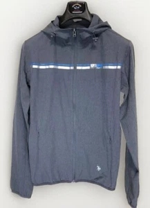 US Polo Assn Mens Water Repellent Tracksuit Top Jacket Hooded Grey S RRP £59 - Picture 1 of 14