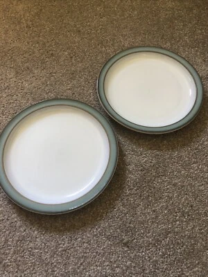 Denby Regency Green 2x Side Tea Bread Plates 6.5” Vintage Hardly Used - Image 1 of 3