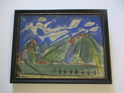 JOHN BEGG DIBUJO CUBISMO CUBISTA ABSTRACTO EXPRESIONISMO PAISAJE ANTIGUO VINTAGE Foto 1 de 4