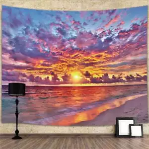 Sonnenuntergang Meer Natur Poster XXL Wandteppich Wandbehang Fototapete - Bild 1 von 8