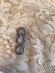 stained glass Clear Nuggets / Globs Dragonfly / Butterfly / Bug suncatcher - Picture 1 of 3