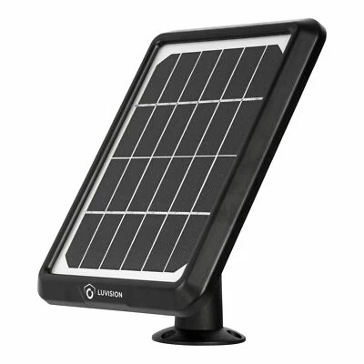 LUVISION Solarpanel Solarkollektor für Akku Kamera Überwachungssystem schwarz  - Bild 1 von 4