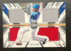 2019 Elite Extra Edition Triple Silhouettes Black Leody Taveras 153/399 - Picture 1 of 2