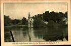 Springville Ny Pond And Fire Department Woodward Ave Rppc Postcard Bk50