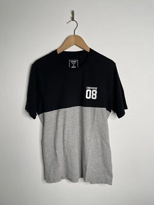 Converse Men's Black Grey Converse 08 Slim Fit Crew Neck Tee-Shirt Size S - image 1 of 4