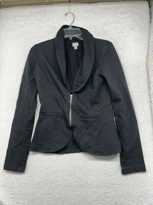 Blazer Converse Traje Chaqueta Mujer M Mediano Negro Cremallera Frontal Manga Larga Informal Foto 1 de 4