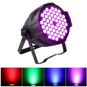 UK Plug 100‑240V LED Stage Light 54x3W DMX 512 Control Sound Activated RGB AU - Picture 1 of 12