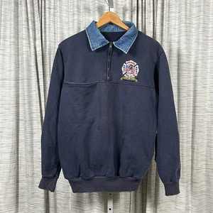 VTG Liberty Men XL Empire E641 E642 Hose Co. 3 Firefighters EMS Pullover Sweater - Picture 1 of 9