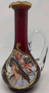 VTG Murano Ruby Red & Gold 7” Vase/Pitcher Signed By? Great Condition #190S - Picture 1 of 6