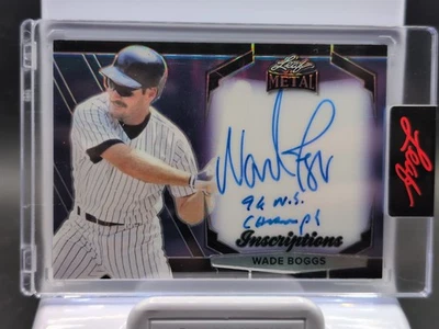 Inscrições azuis folha metal Wade Boggs 2024 autografadas 48/100 - Imagem 1 de 4
