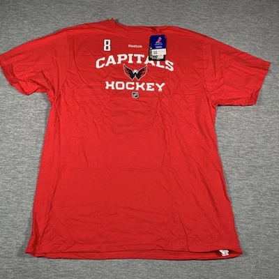Camisa Washington Capitals Para Hombre XL Roja NHL Hockey Reebok Ovechkin 8 Face Off Foto 1 de 4