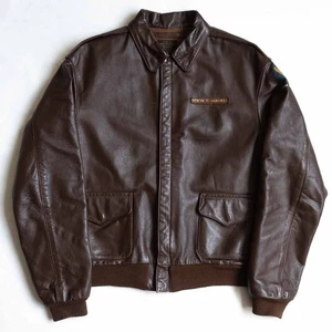 Eastman A-2 Leather Flight Jacket Men’s Brown Size NA Pre-Owned Good Cond. - Picture 1 of 7