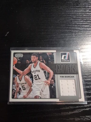 2014-15 Panini Donruss - Gamers Jerseys Tim Duncan #1 Game Worn Spurs (Au) - Image 1 of 3