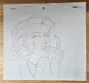 AEON FLUX Dibujos Animados MTV Original Animación Producción Celular Dibujo Arte Dibujado a Mano - Imagen 1 de 2