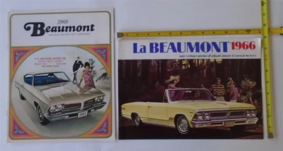 1966 Канадский Pontiac Prestige французский La Beaumont + 1969 Beaumont продажи брошюра - Изображение 1 из 3