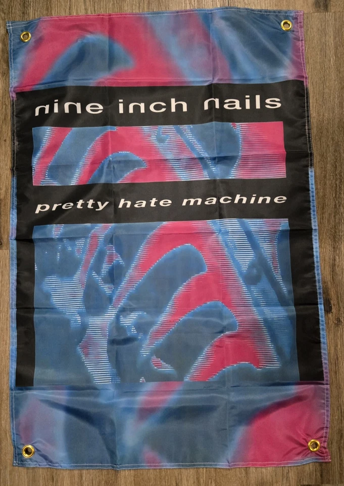 Nine Inch Nails NIN Pretty Hate Machine  Banner 2' x 3'. 4 Gromets To Hang - Image 1 of 1