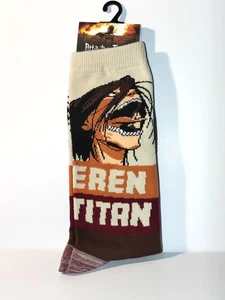 Eren Yeager Attack on Titan Crew Socks NWT - Picture 1 of 5