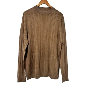 Murano Seide Herren Pullover Rundhals Pulli Gr. XL braun Grandpacore 80er - Bild 1 von 8