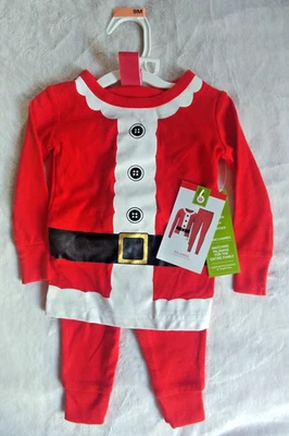 Pijama 9 Meses Nuevo Target 2 Piezas Set Vacaciones Papá Noel Niño Niña Ropa de Dormir Foto 1 de 2