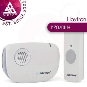 Lloytron B7030 Dingdong MIP3 Battery Operated Portable Door Chime Kit│White - Picture 1 of 8