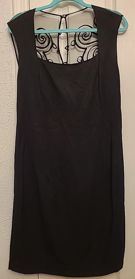 Vestido Virgo II Talla 16 Negro Encaje Espalda Retro Vintage Y2K Años 50 Funda Noche Formal Foto 1 de 4