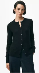 BROOKS BROTHERS Women's BLACK Italian Cashmere Cardigan Sweater EXTRA SMALL $398 - Picture 1 of 3