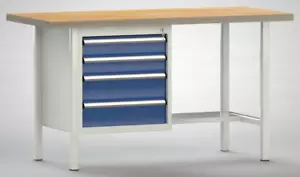 Werkbank 1500x700x840mm 4 Schubladen Werkstatt Montagewerkbank Industrie - Bild 1 von 1