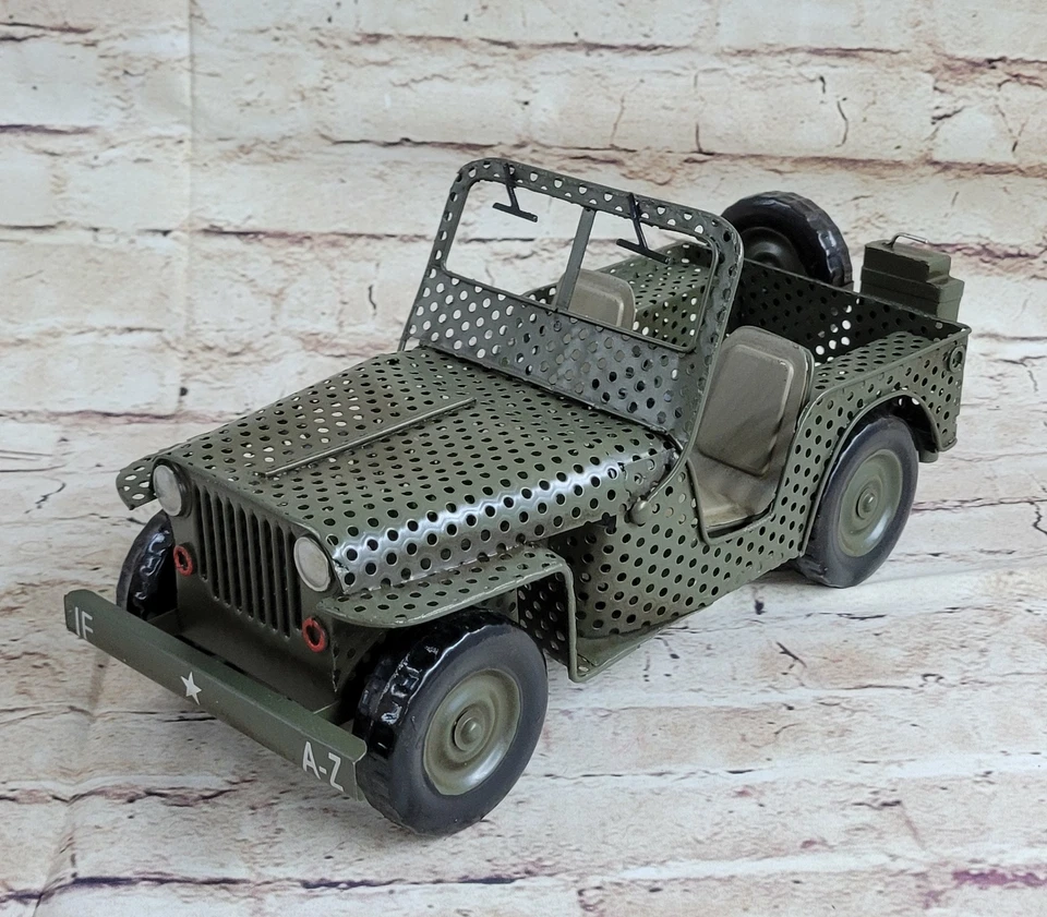 1940 Willys-Overland IF Jeep 1:12 Coche Automóvil Ejército Segunda Guerra Mundial Estatuilla Oferta Foto 1 de 4