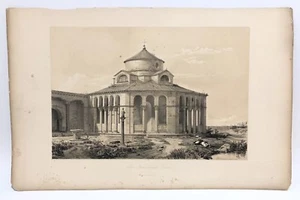 Santa Fosca Torcello Venice 1843 G. Moore Lithograph Architecture of Italy - Picture 1 of 9