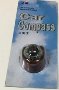 VINTAGE WOOD GRAIN SEA MARINE COMPASS FOR BOAT CARAVAN TRUCK CAR NAVIGATION 763W - Picture 1 of 6