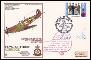 Segunda Guerra Mundial Spitfire Ace ALAN DEERE DSO DFC* Firmado RAF SC30c Batalla de Gran Bretaña Cubierta - Imagen 1 de 2